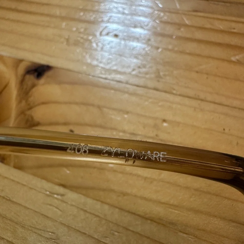 Vintage Sophia Loren Zyloware 408 Eyeglasses Amber Oversized Square Frames 70s